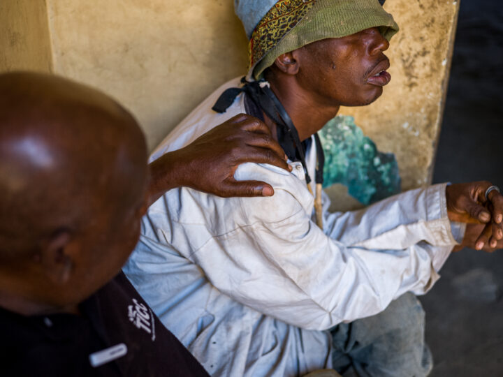 Msami comforting and helping a patient